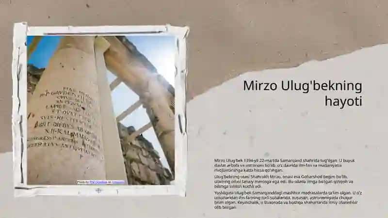 Mirzo Ulug'bek hayoti va faoliyati 3
