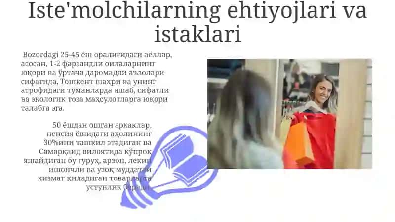 Bozordagi Potensial Xaridor Profilining Xarakteristikalari 3