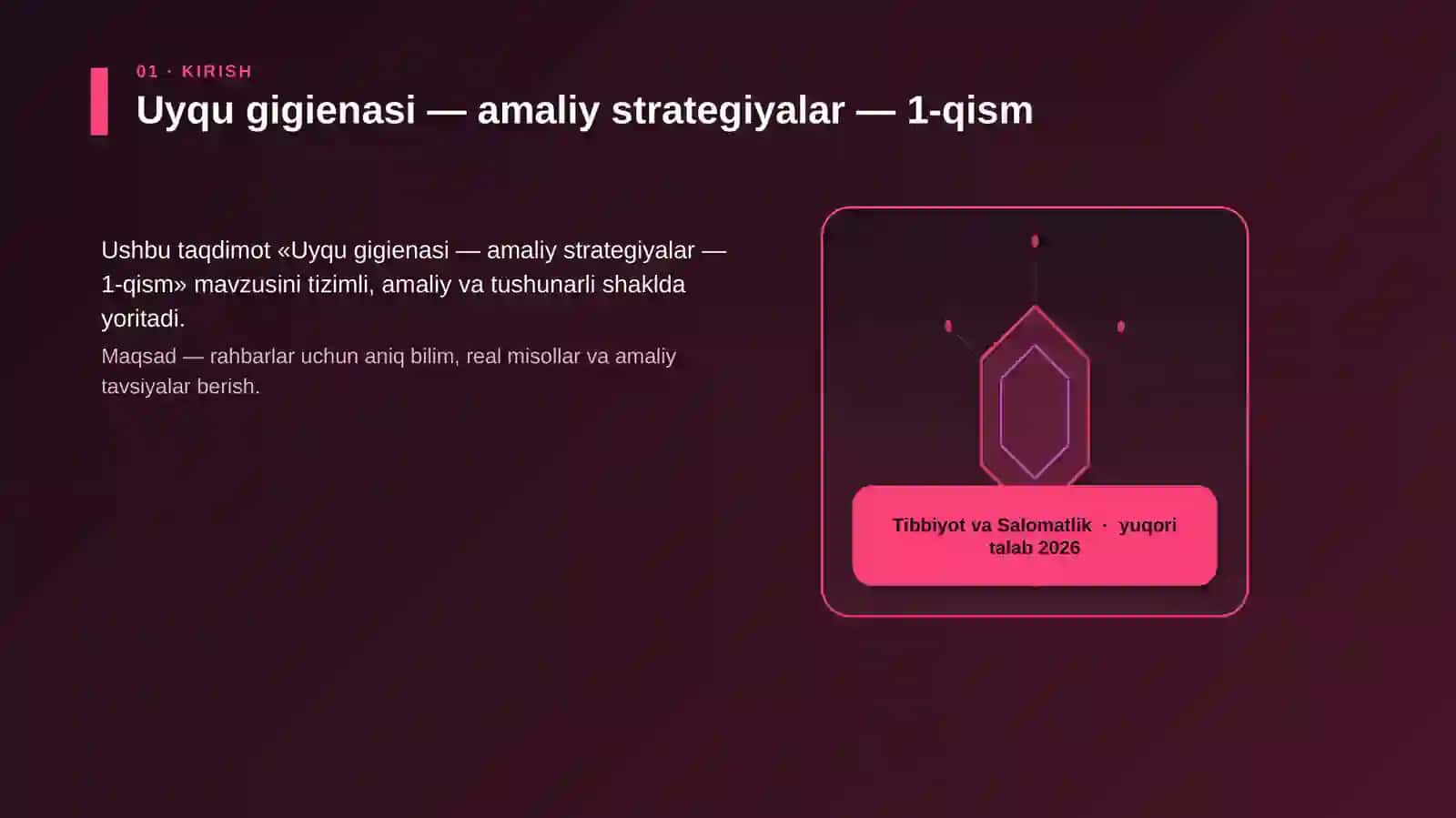 Uyqu gigienasi — amaliy strategiyalar — 1-qism 3