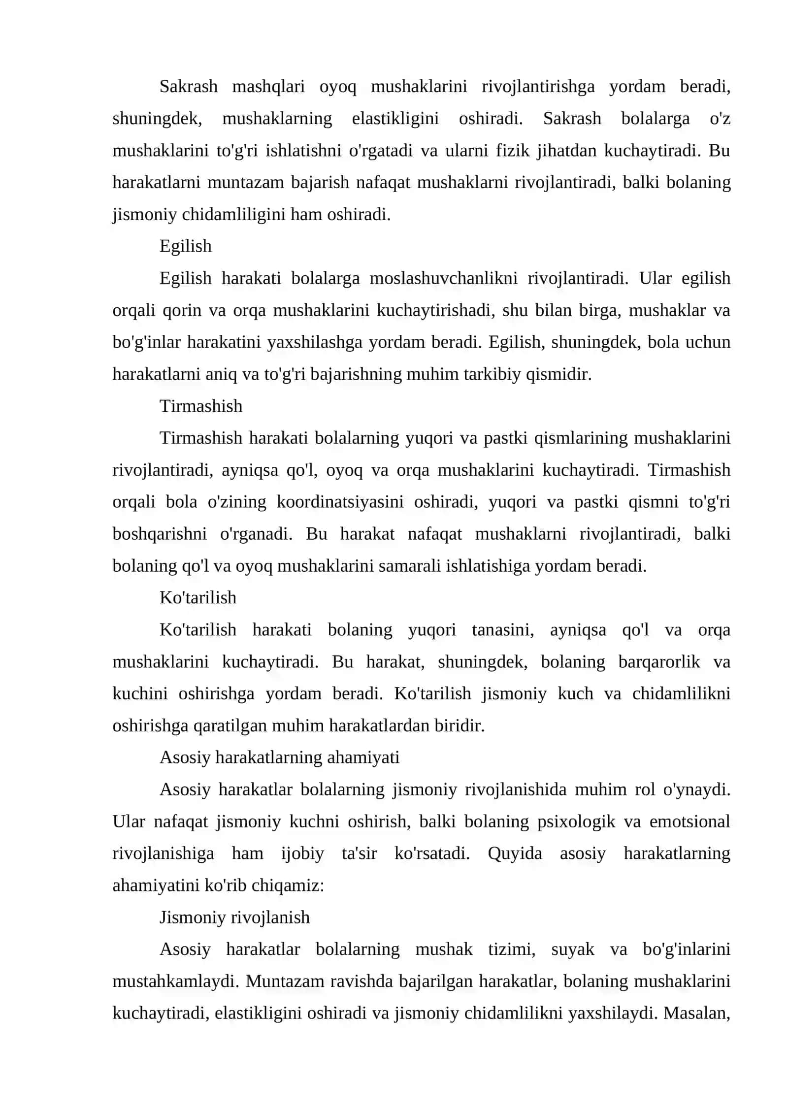 Jismoniy fanidan MTTda oilada asosiy xarakatlarga o’rgatish 3