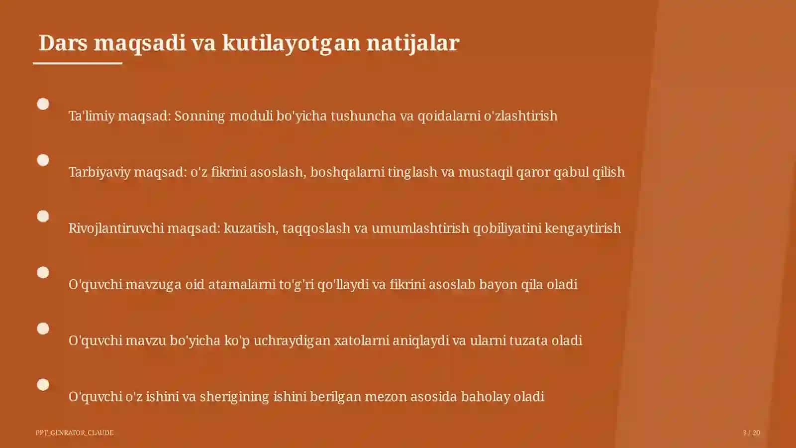 Sonning moduli (6-sinf) 3