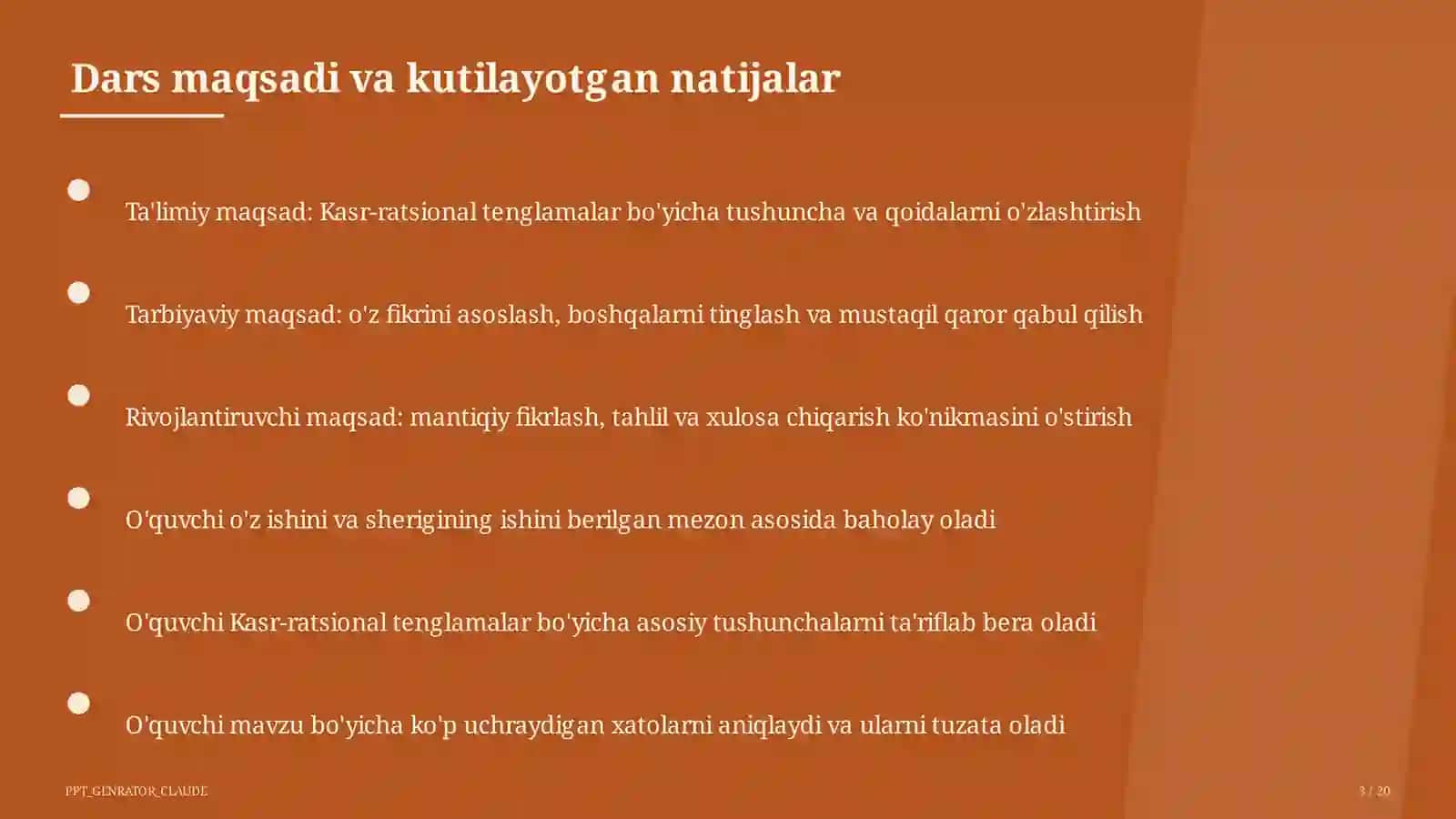 Kasr-ratsional tenglamalar (8-sinf) 3