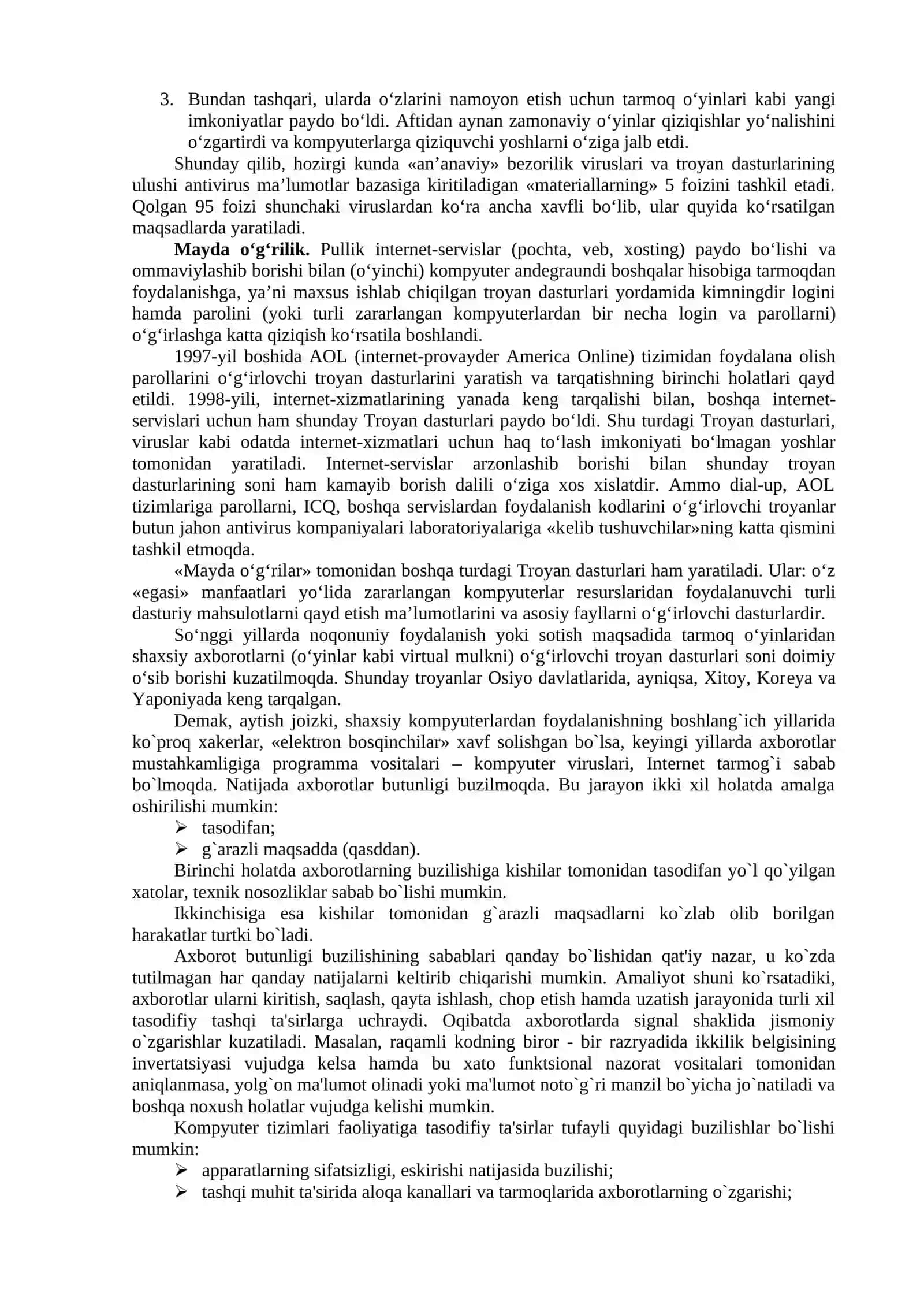 AXBOROT XAVFSIZLIGI 3