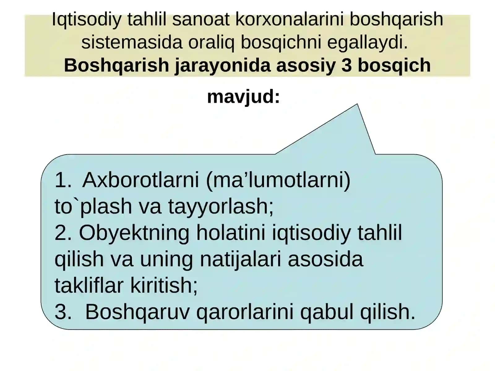 Iqtisodiy tahlilning predmeti, vazifalari va mazmuni 3
