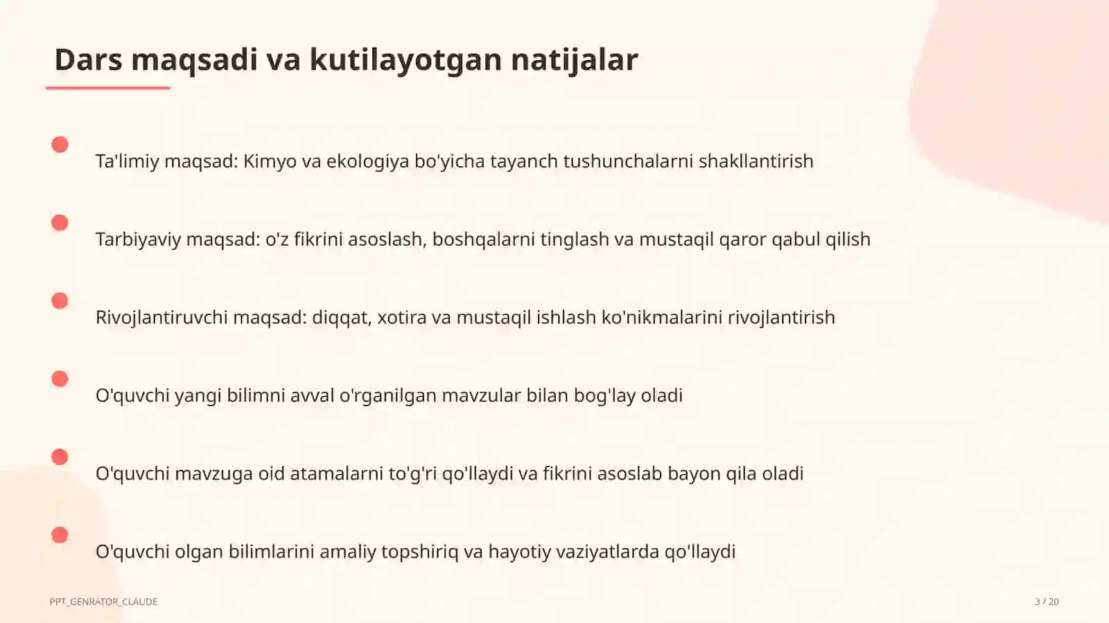 Kimyo va ekologiya (11-sinf) 3