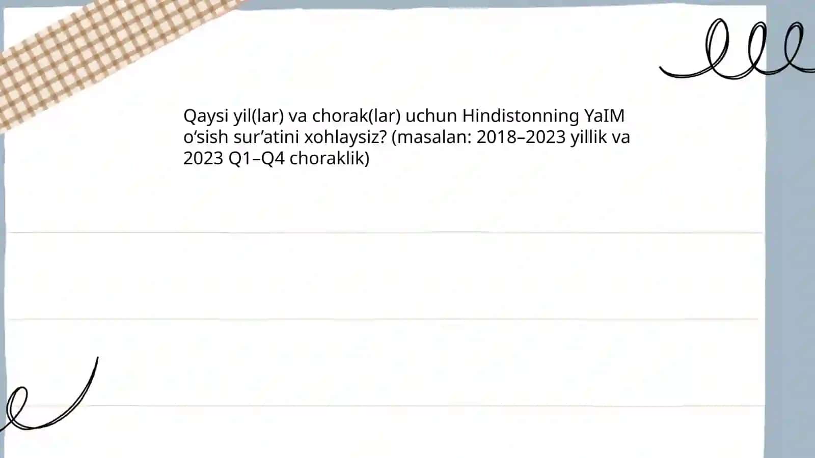 Hindiston gdp malumotlari statistikasi 3