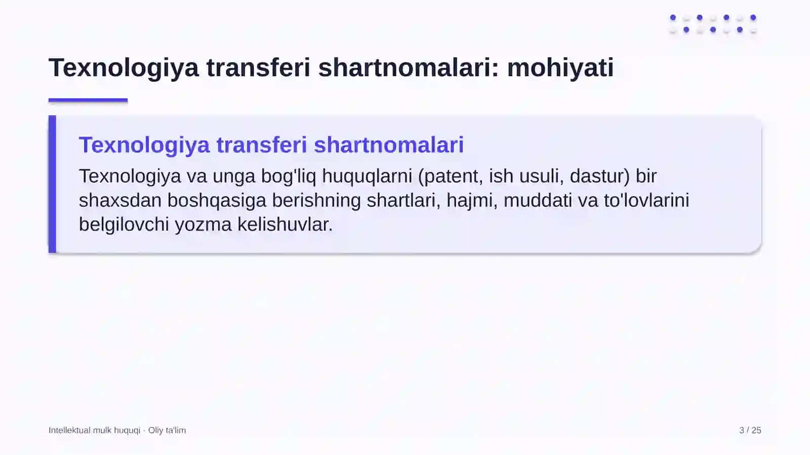 stomatologiya klinikalarida texnologiyalarni transfer qilish shartnomalari 1834 3