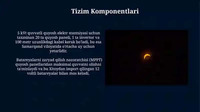 Quyosh fotoelektr tizimlari 3