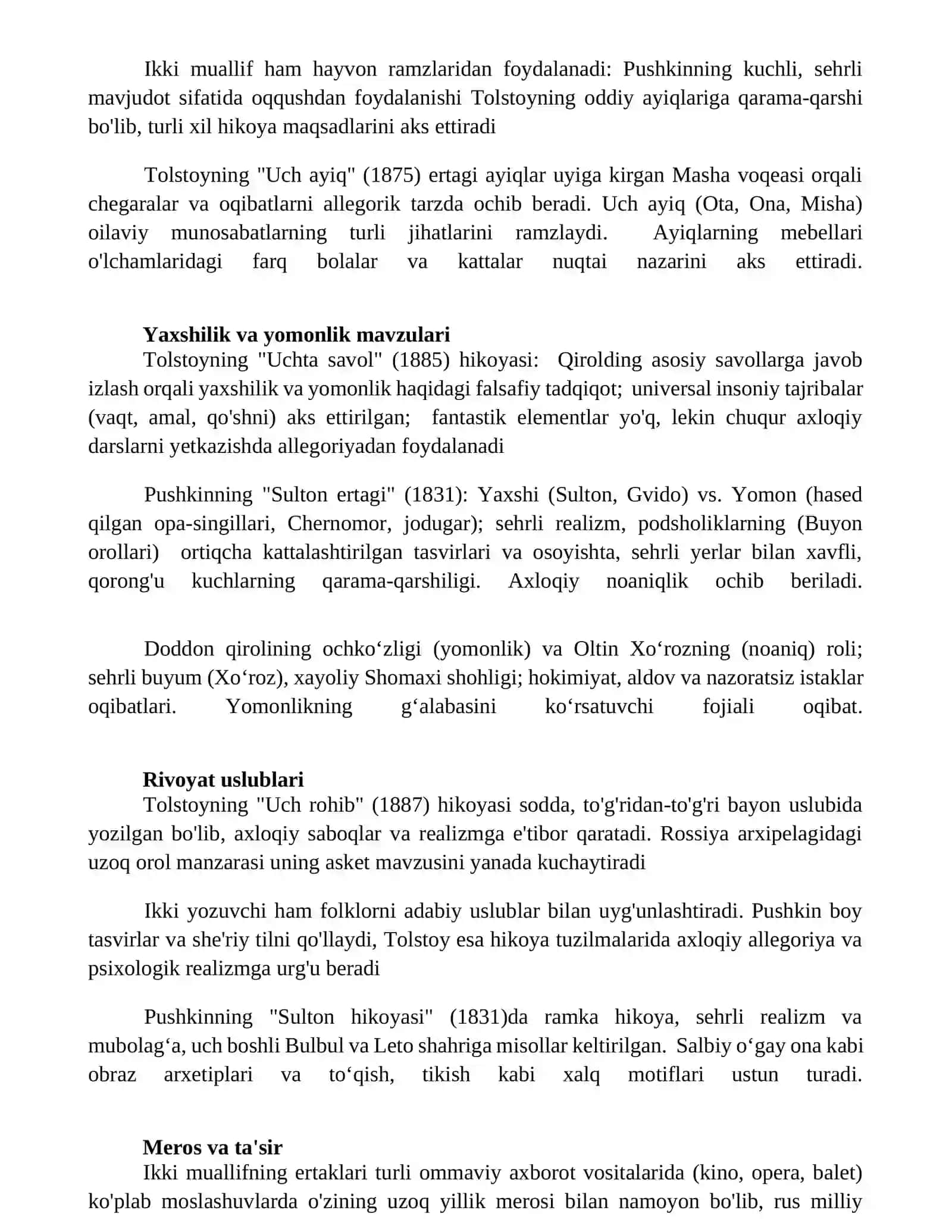 Литературные сказки А. Пушкина и Л. Толстого 3