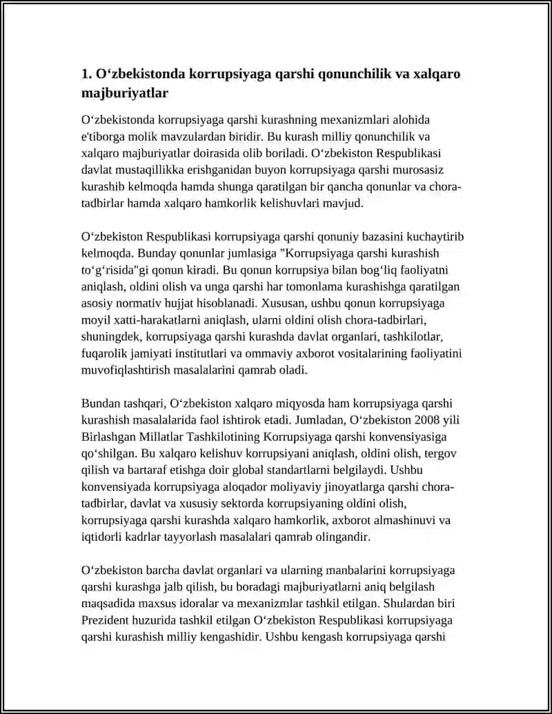 Oʻzbekistonda Korrupsiyaga Qarshi Kurash Mexanizmlari 3