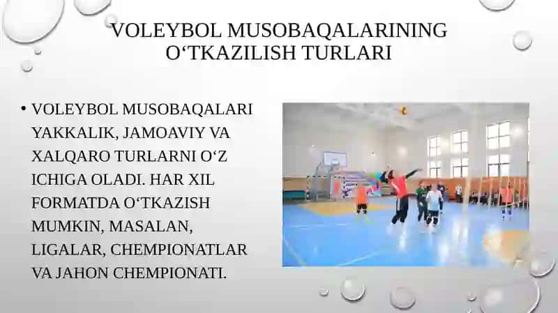 Voleybol va basketbol sport turlari bo‘yicha musobaqalarni o‘tkazish usullari va hakamlik qilish 3