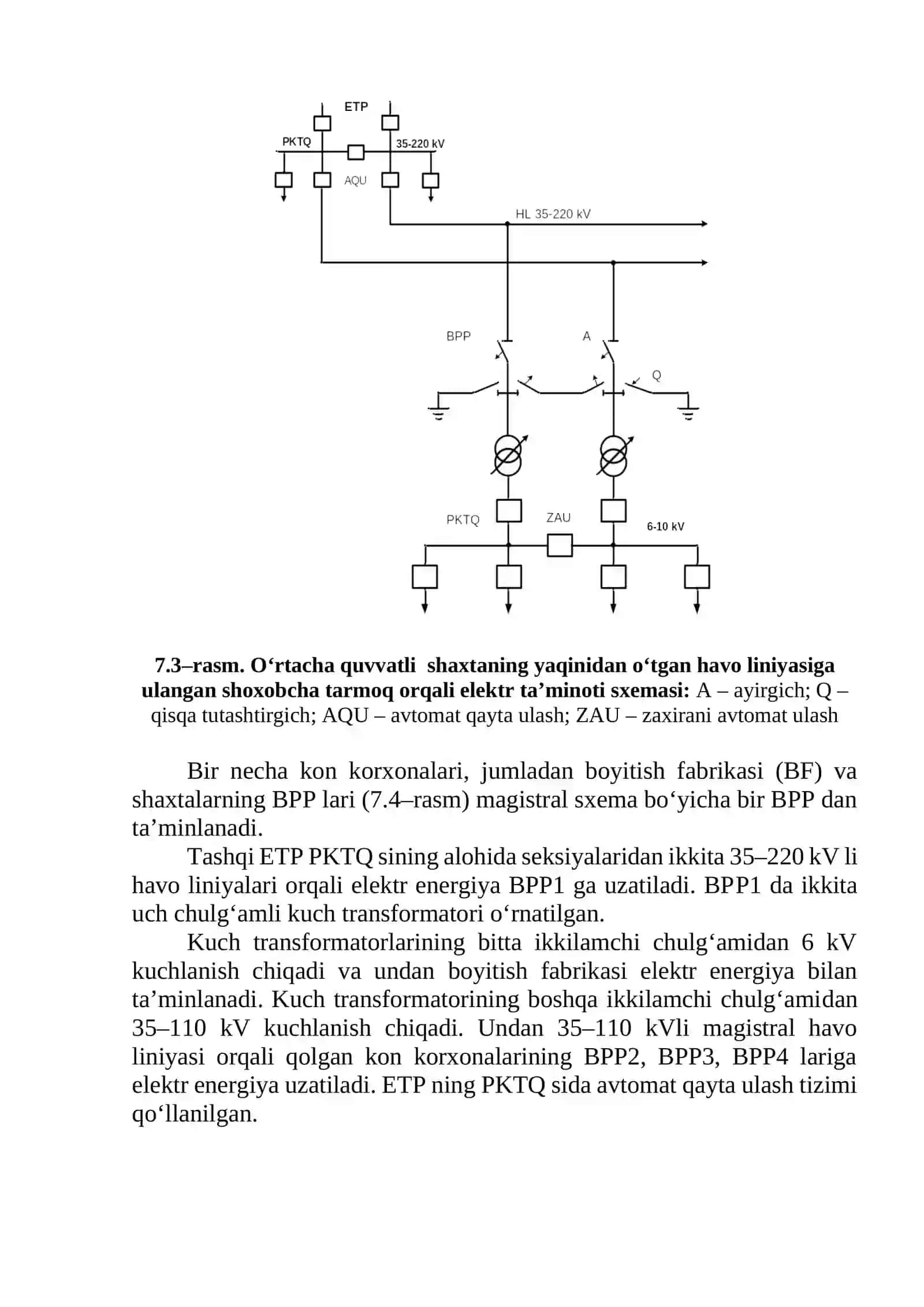 Yer osti kon korxonalarining tashqi elektr ta’minoti 3