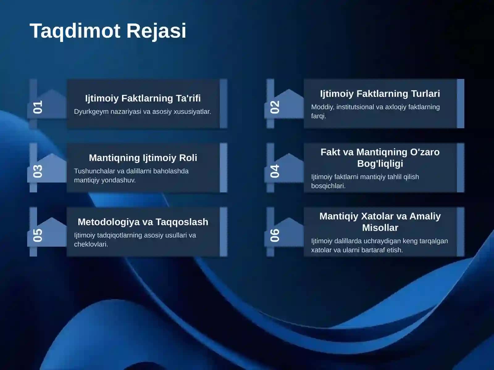 Ijtimoiy Faktlar va Mantiqqa Kirish 3