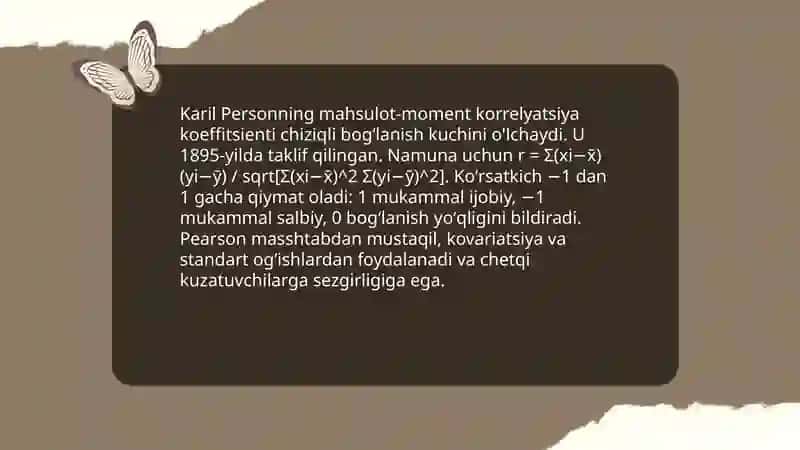 Karil Person va Ronald Fisher sitatistikaga qoʻshgan hissasi 3