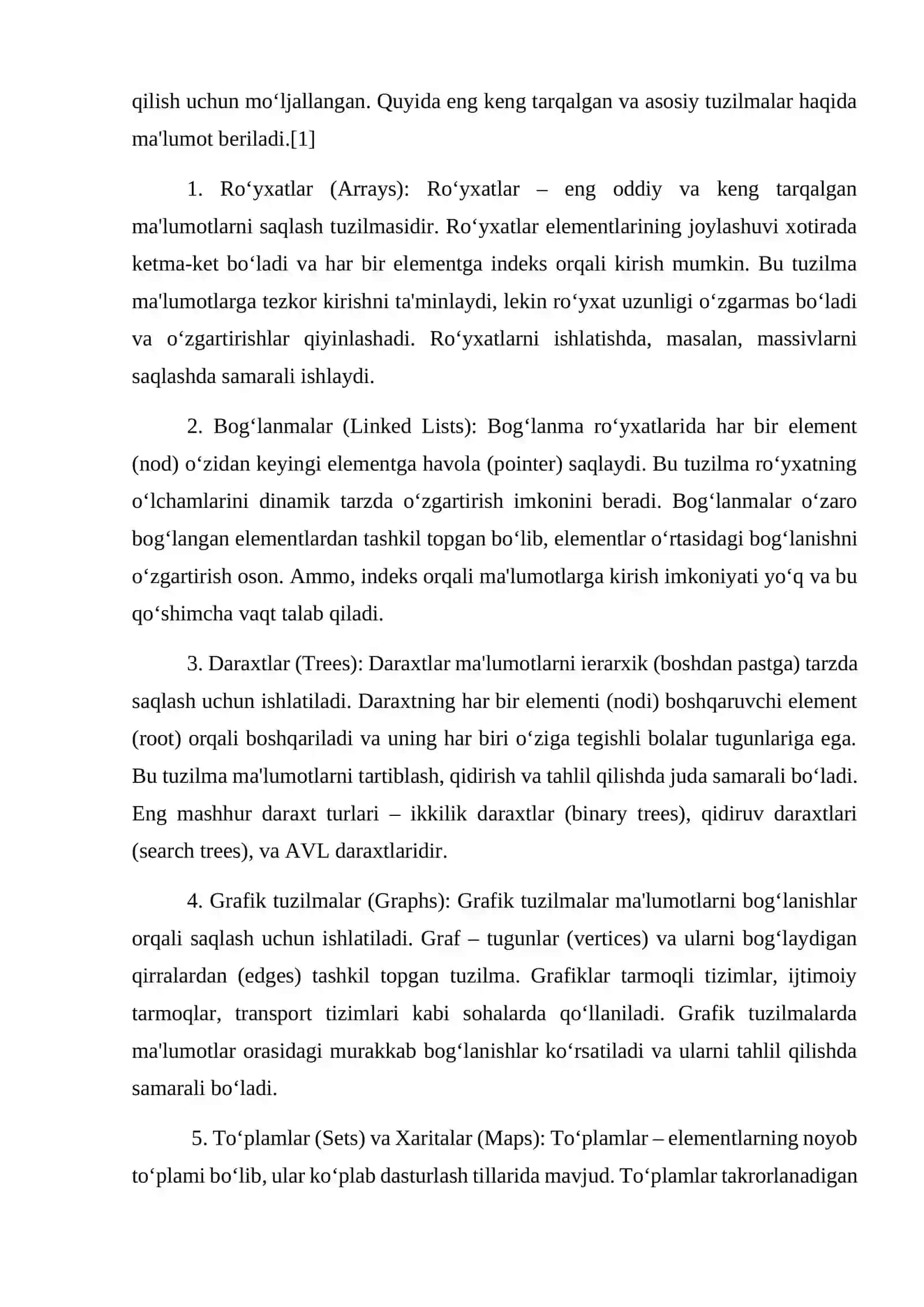 MA’LUMOTLARNI XOTIRADA SAQLASH TUZILMALARI 3