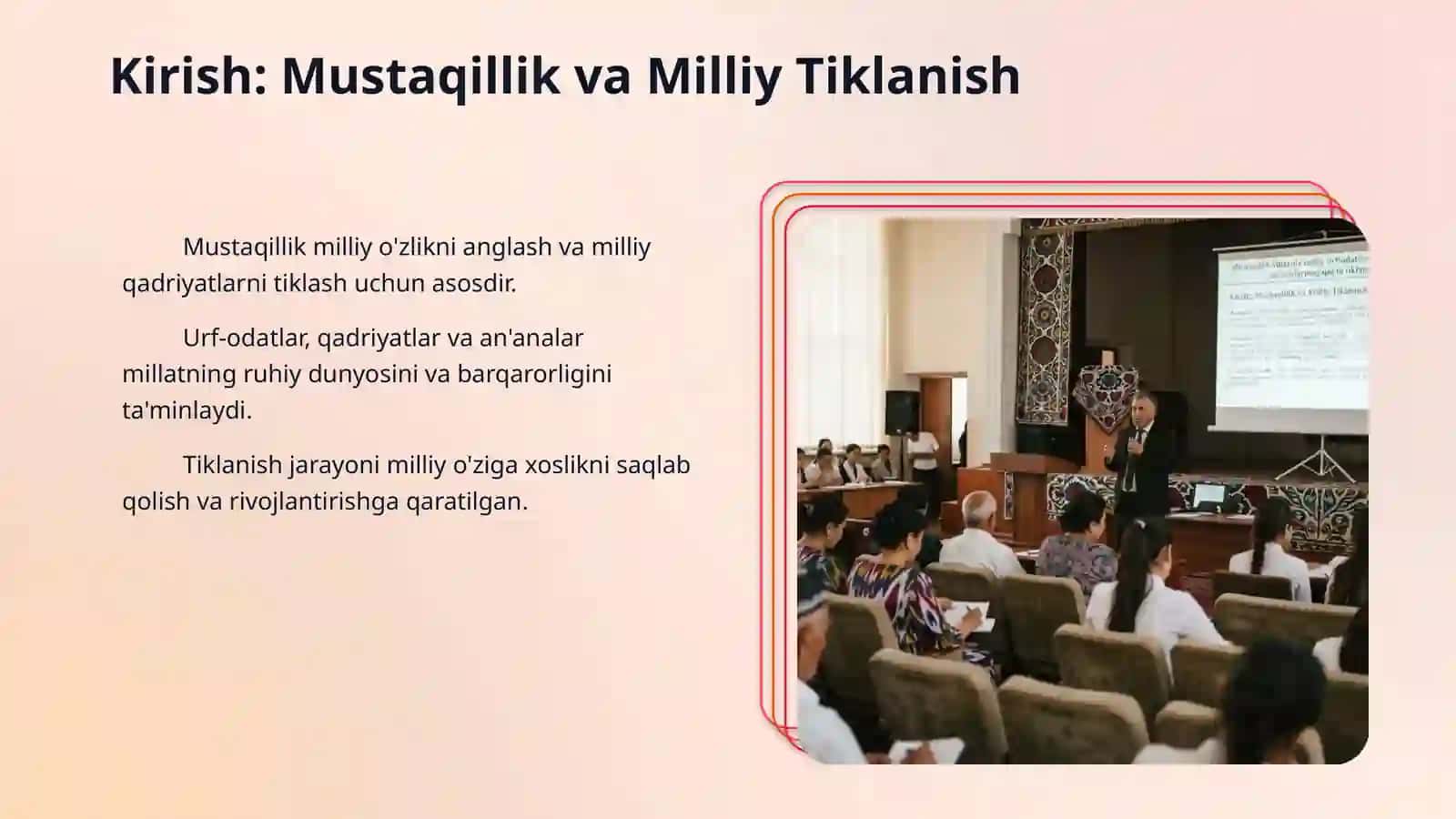 Mustagillik yillarida milliy urf-odatlar, qadriyatlar va an'analarning qayta tiklanishi 3
