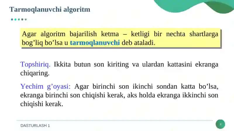 DASTURLASH 1 3