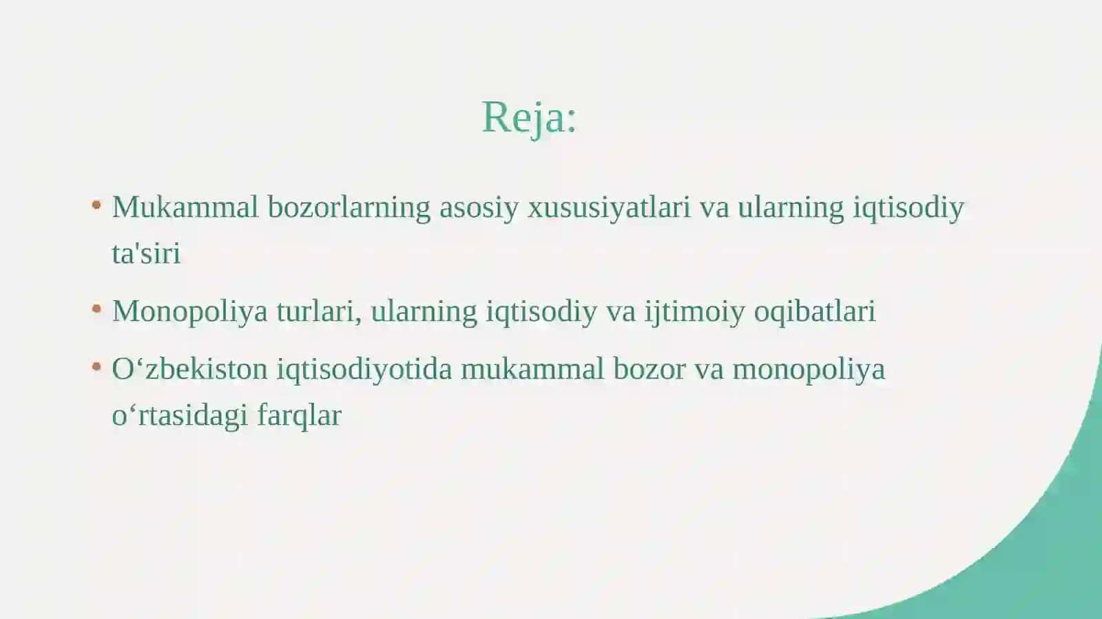 Iqtisodiyot nazariyasi () fanidanMustaqil ishi taqdimoti 3