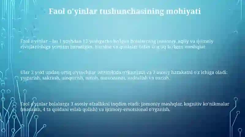 Harakatli o'yinlar haqida tushuncha qisqacha tarixi, davrlari pedagogik ahamiyati 3