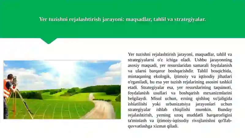 Yer tuzishni loyihalash texnologiyasi va usullari 3