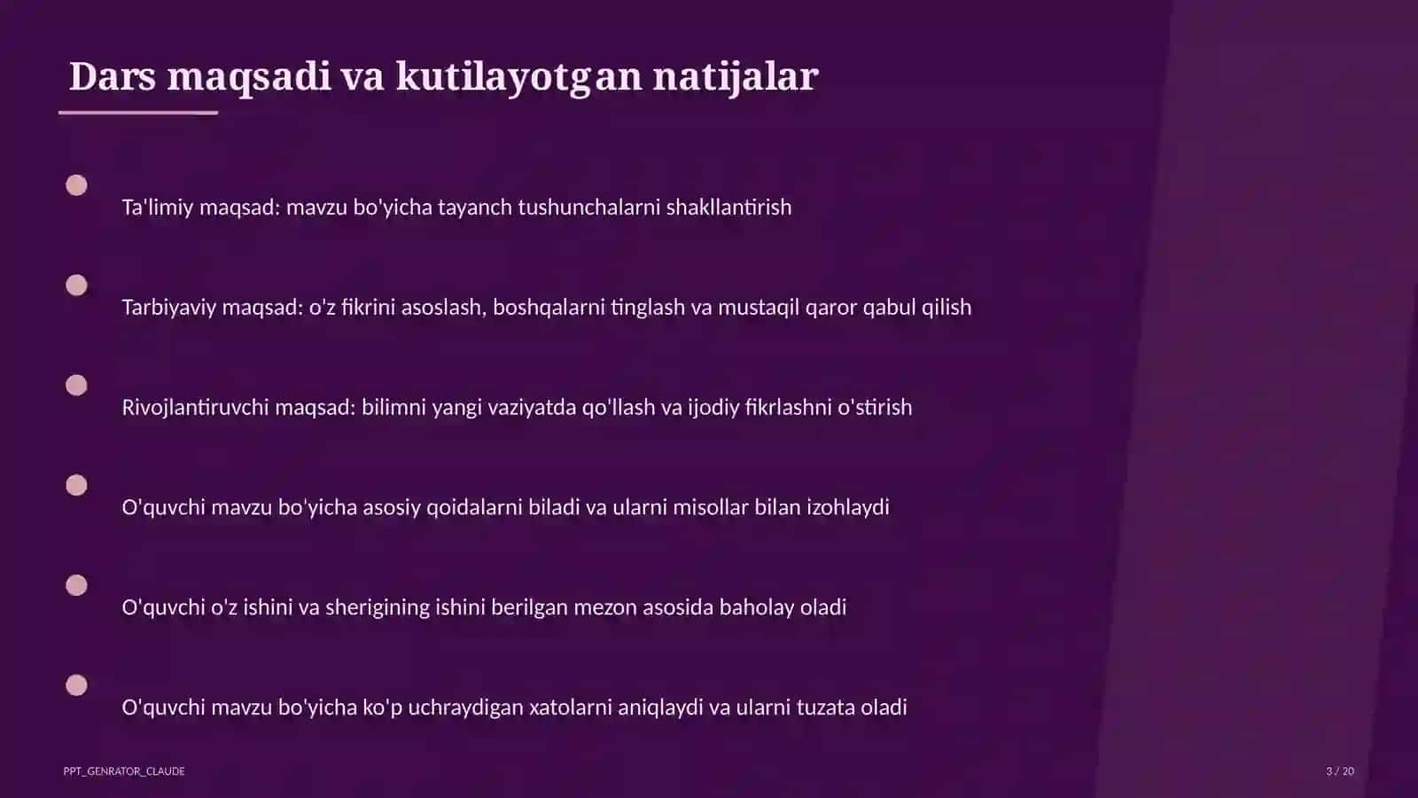 Geografiya (5–11) — takrorlash darsi uchun 3