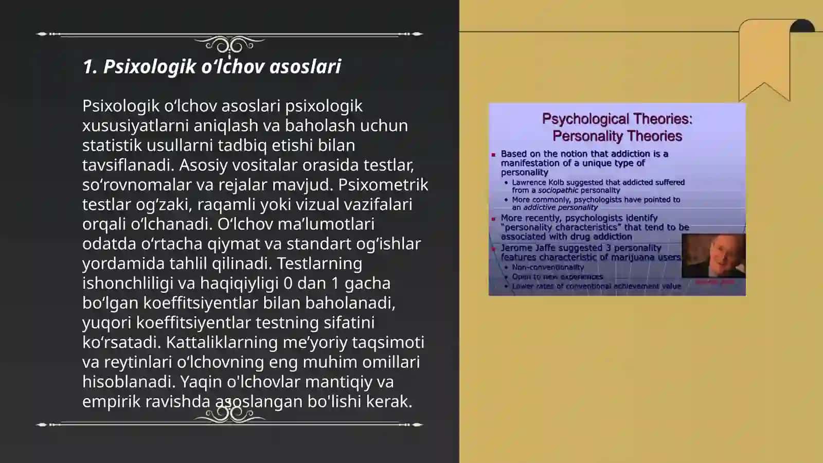 Dastlabki psixologik oʻlchov nazariyalari 3