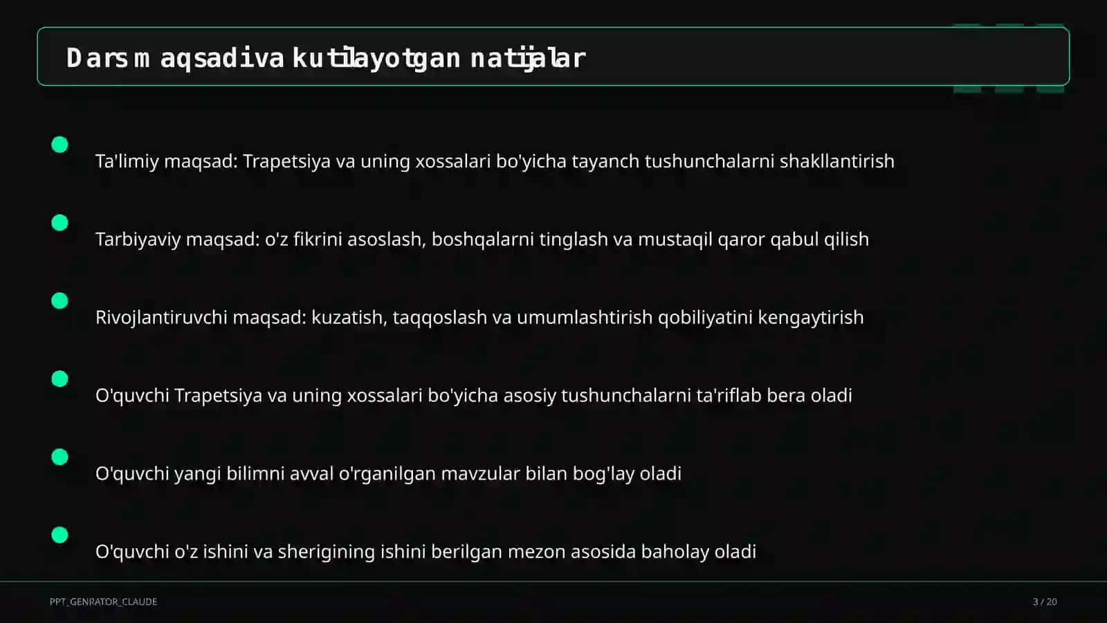 Trapetsiya va uning xossalari (8-sinf) 3