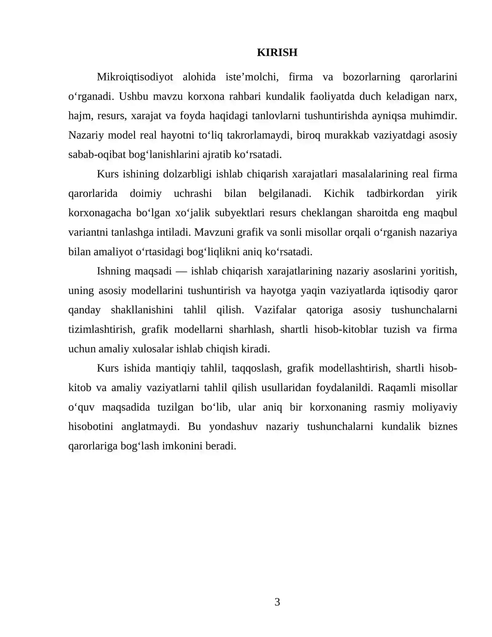 ISHLAB CHIQARISH XARAJATLARI 3