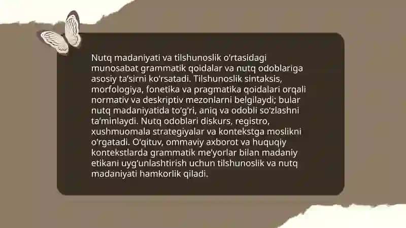 Nutq madaniyati fanining boshqa fanlar bilan oʻzaro munosabati 3
