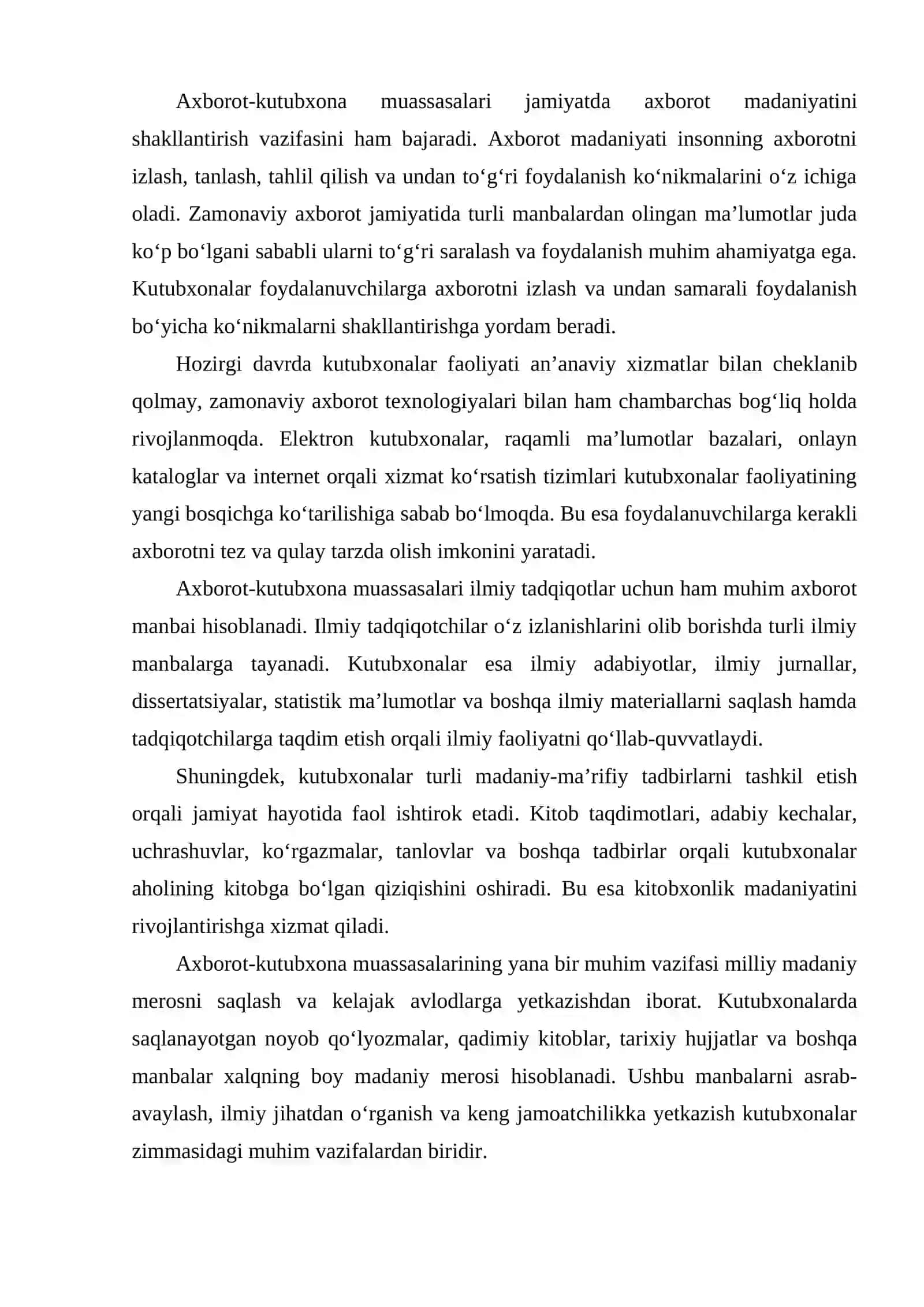 Axborot kutubxona xodimlari faoliyatini baholash indikatorlarini ishlab chiqish 3