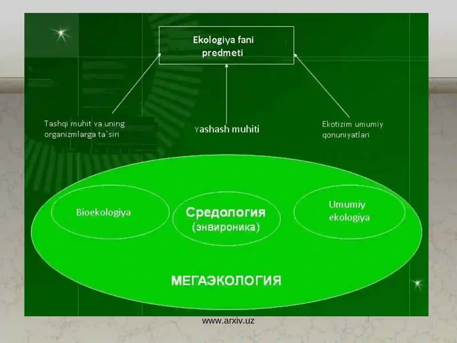 Ekologiya fanining nazariy asoslari 3
