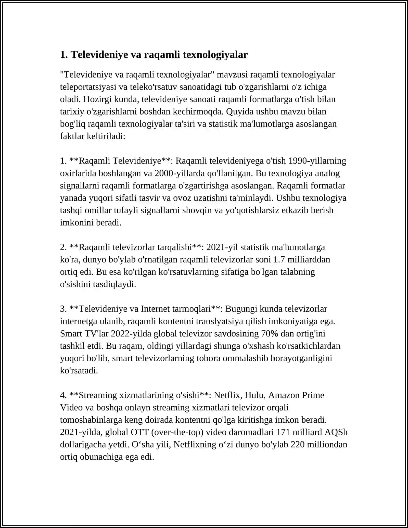 TELEVIDENIYE VA RAQAMLI TEXNOLOGIYALAR 3