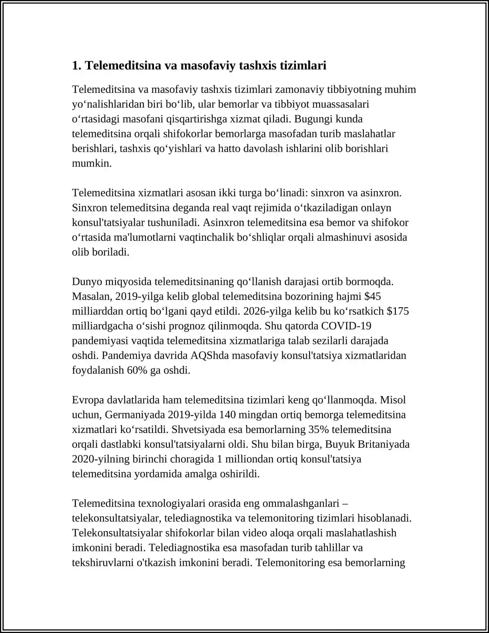 TIBBIYOT MASALALARINI YECHISHDA AXBOROT KOMMUNIKATSIYA TEXNOLOGIYALARI 3