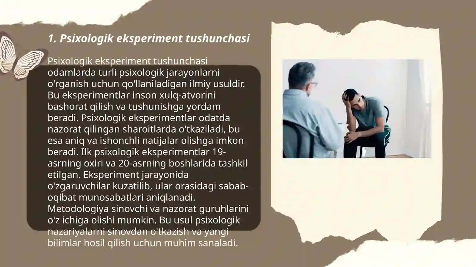Psixologik eksperiment jarayoni va uning asosiy xususiyatlari 3