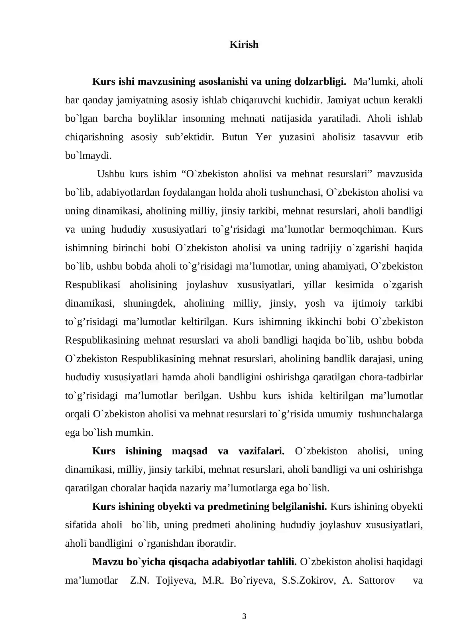 O`zbekiston aholisi va mehnat resurslari. 3