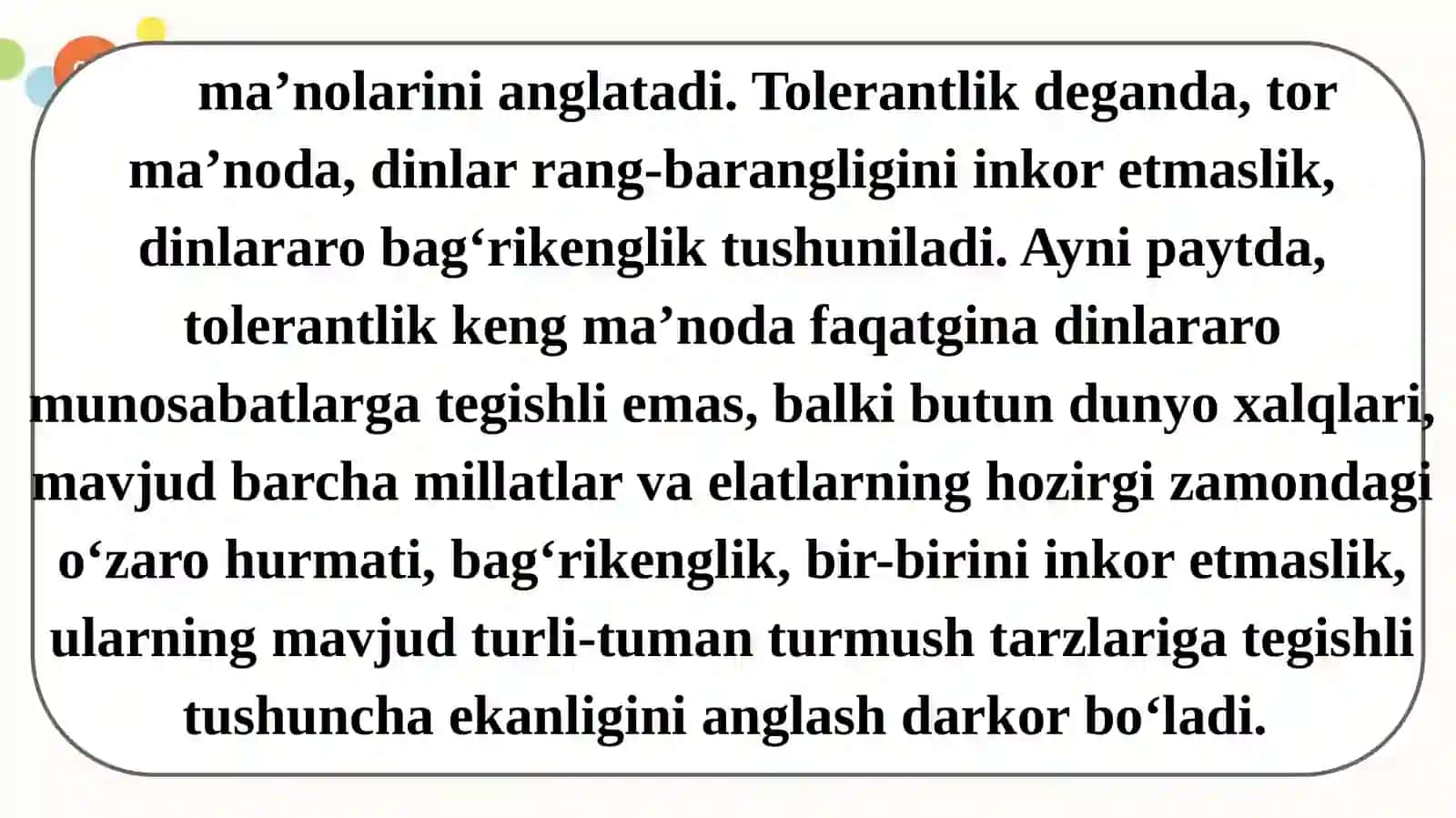 Tolerantlikvadiniybag'rikenglik 3