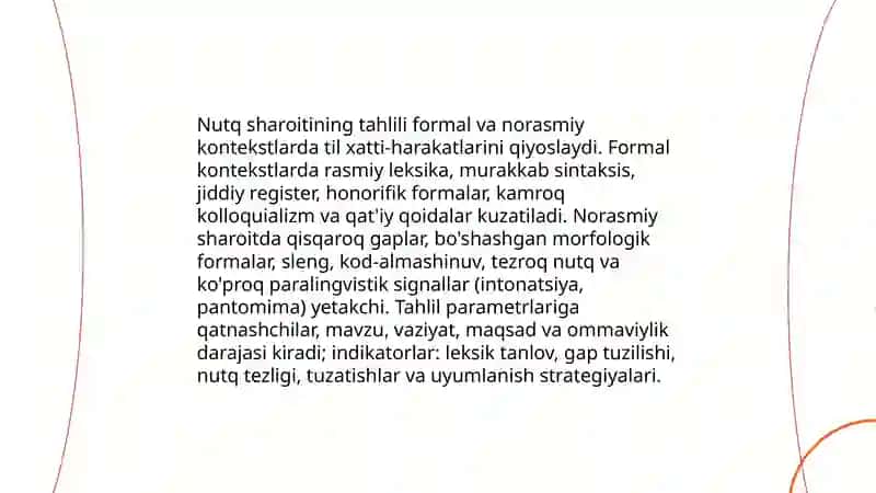 Nutq sharoiti va uning sotsialingvistik tadqiqotlar 3