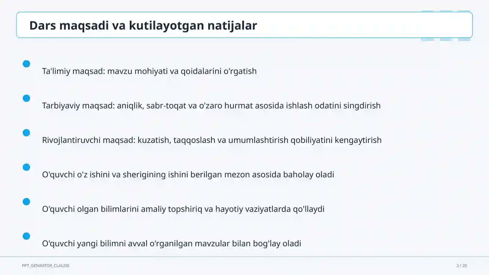 PowerPoint dasturida taqdimot yaratish (7-sinf) 3