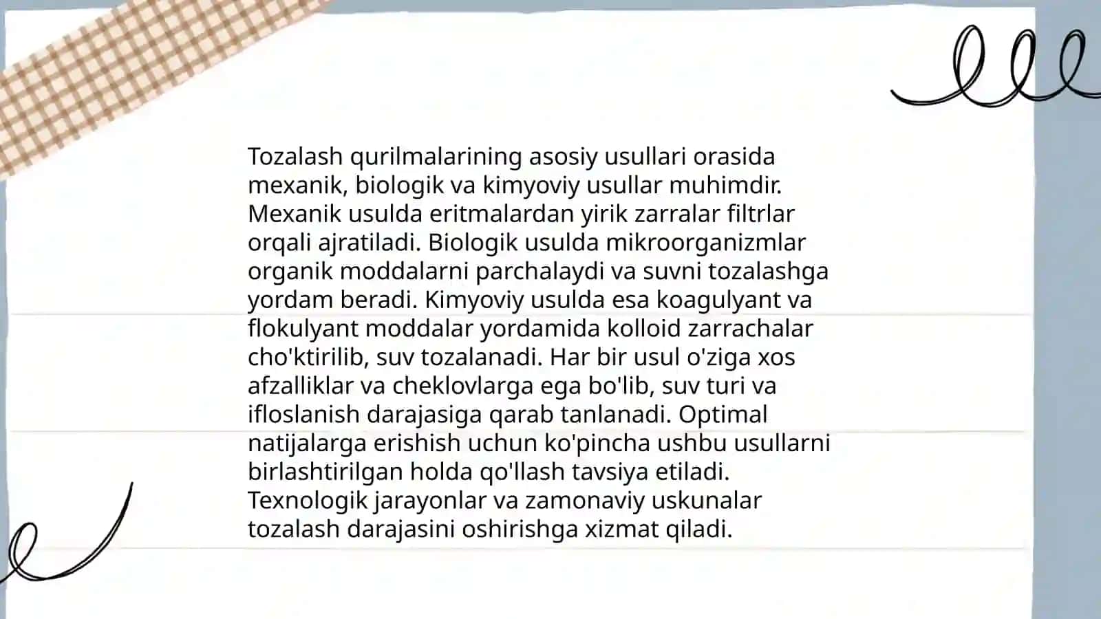 Tozalash qurilmalarining asosiy usullari 3