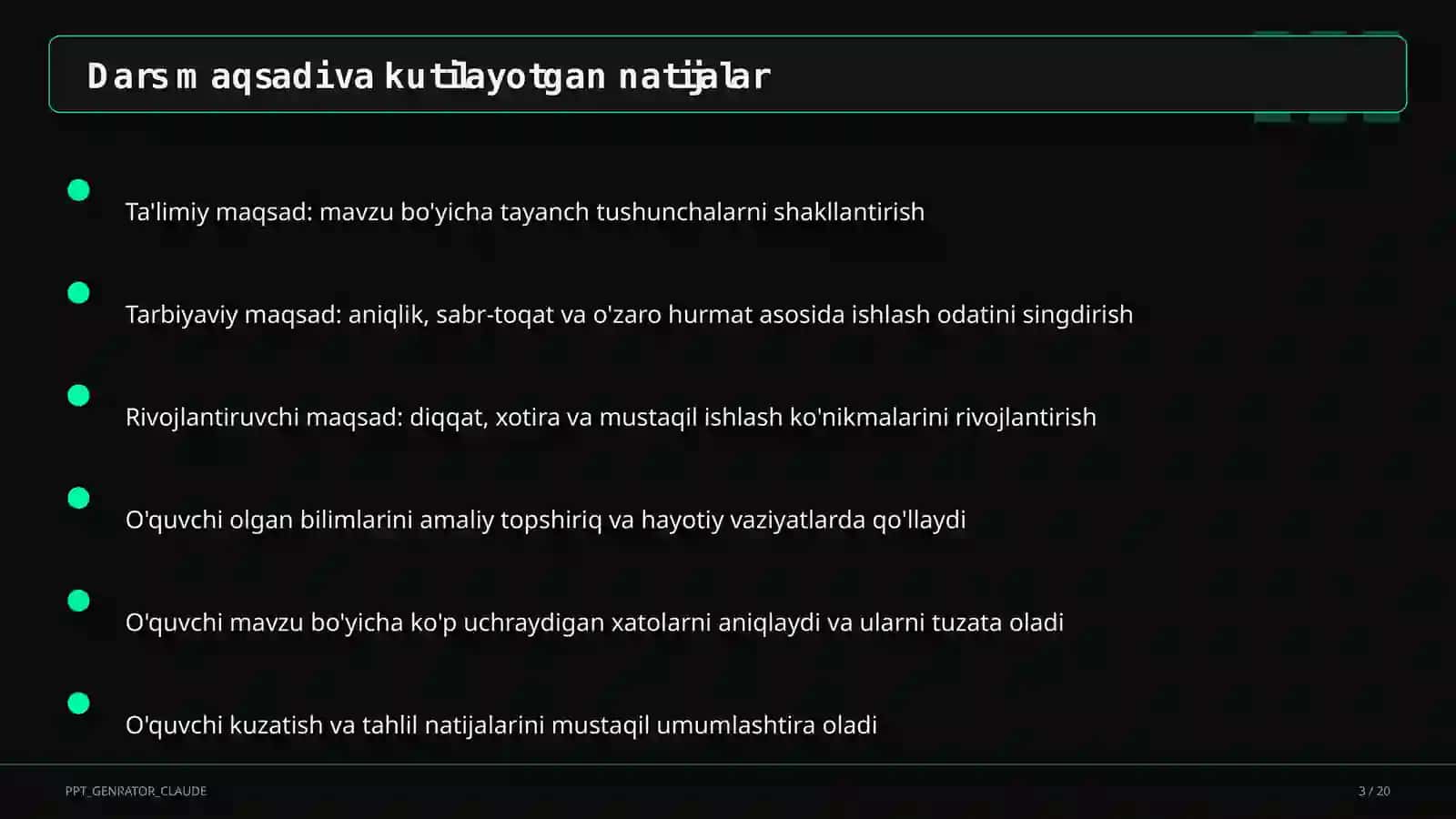 PowerPoint dasturida taqdimot yaratish (7-sinf) 3