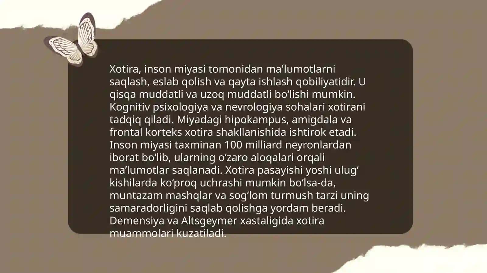 Xotira haqida tushuncha va uning nerv fiziologik asoslari 3