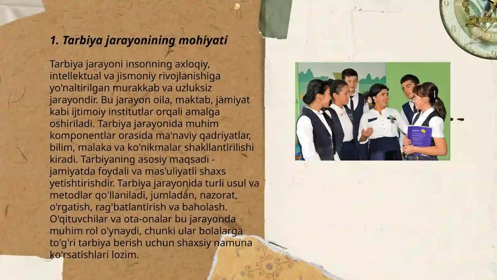 Tarbiya jarayoni mohiyati vamazmuni 3