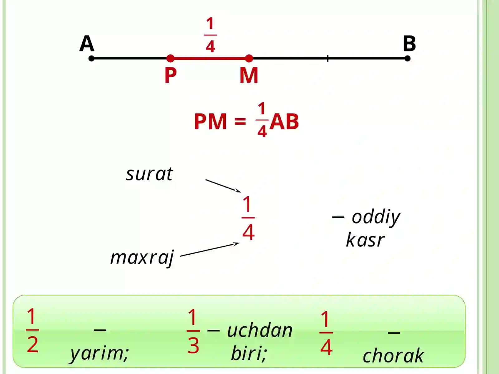 Oddiy kasrlar 3