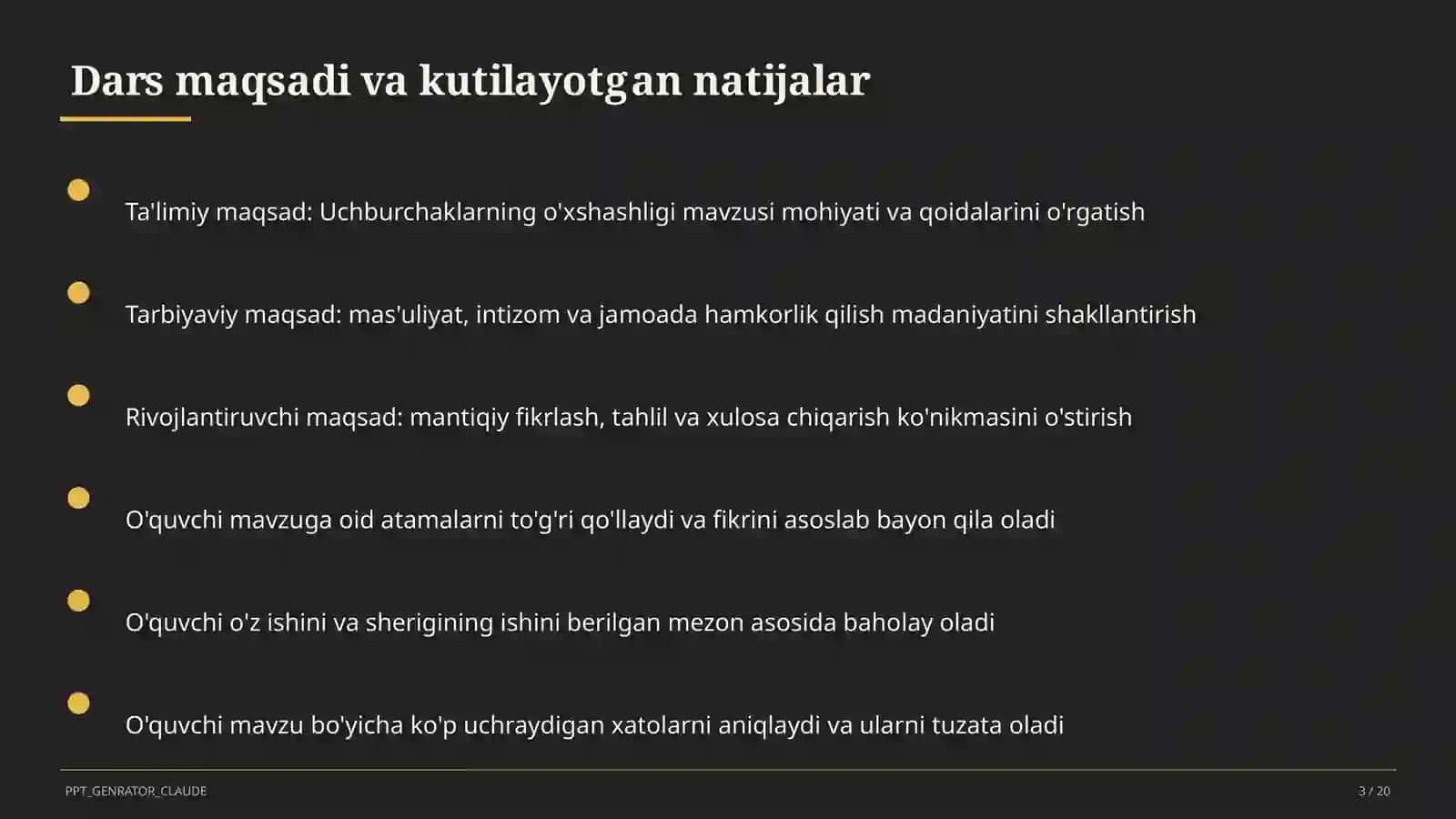 Uchburchaklarning o'xshashligi (8-sinf) 3