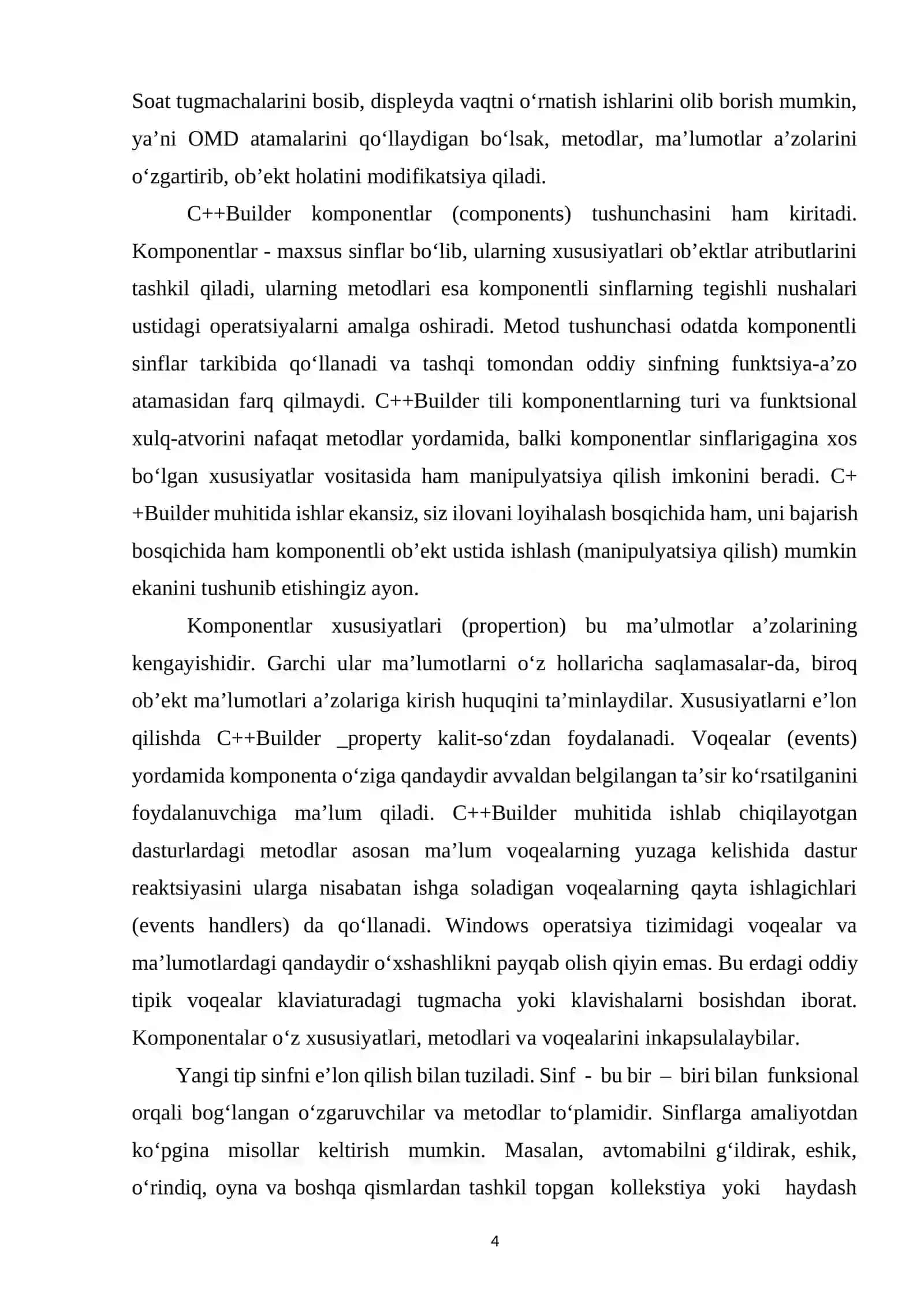 C++ TILIDA SONLI SINFLAR BILAN ISHLASH 3