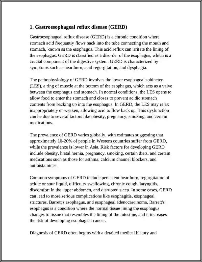 Gastroesophageal reflux disease (GERD) Referat 3