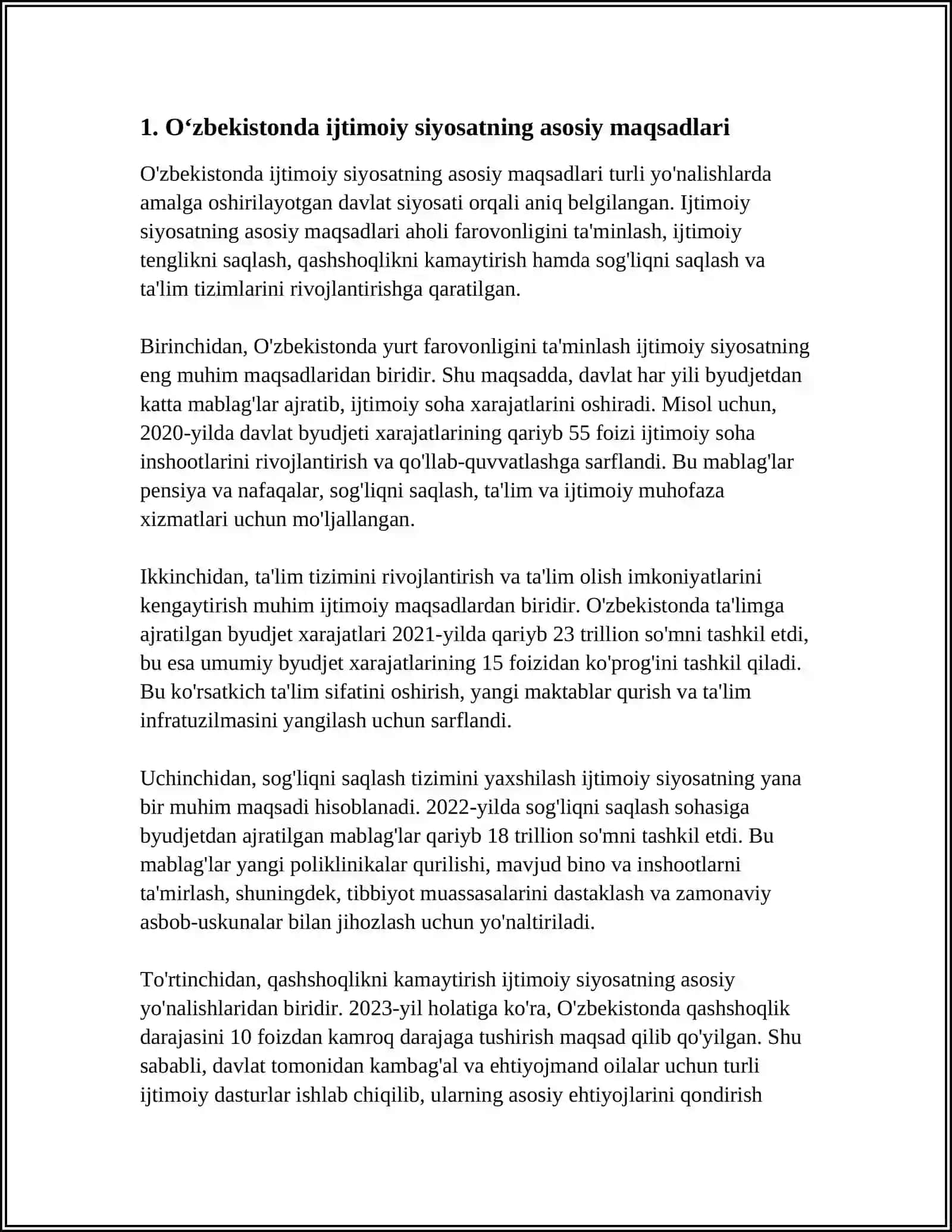 O’zbekistonda Ijtimoiy Siyosatni Oziga Xos Xususiyatlari 3