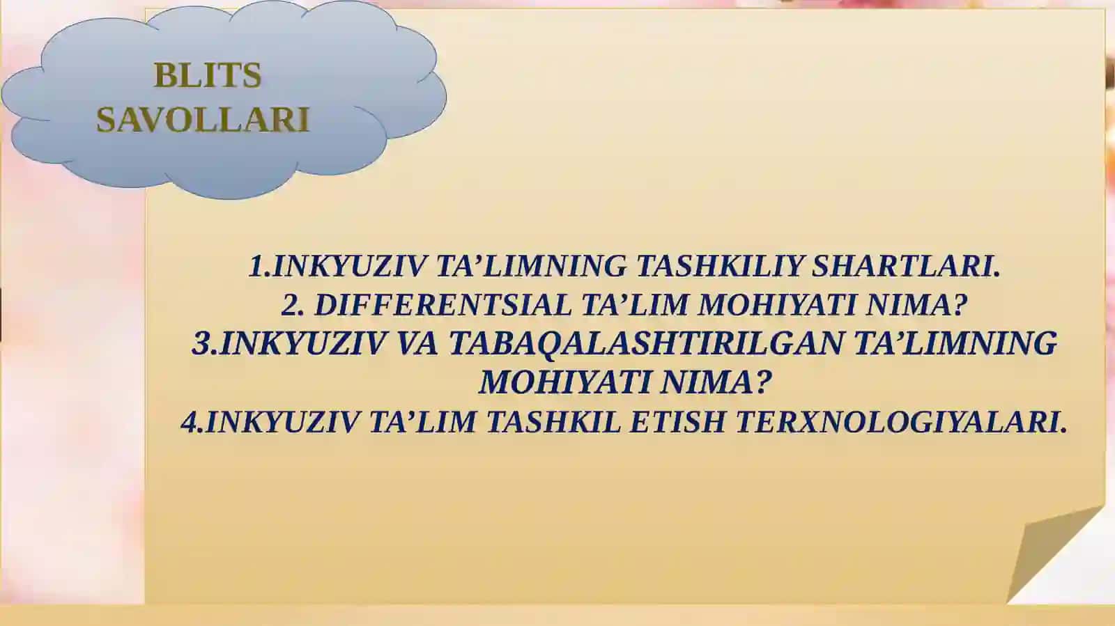 TA’LIMNING UNIVERSAL DIZAYNI VA INDIVIDUAL TA’LIMIY REJA. TA’LIM TAHKILOTLARIDA ALOHIDA YORDAMGA MUHTOJ BOLALARNI TA’LIM OLISHINI QO’LLAB QUVVATLASH 3