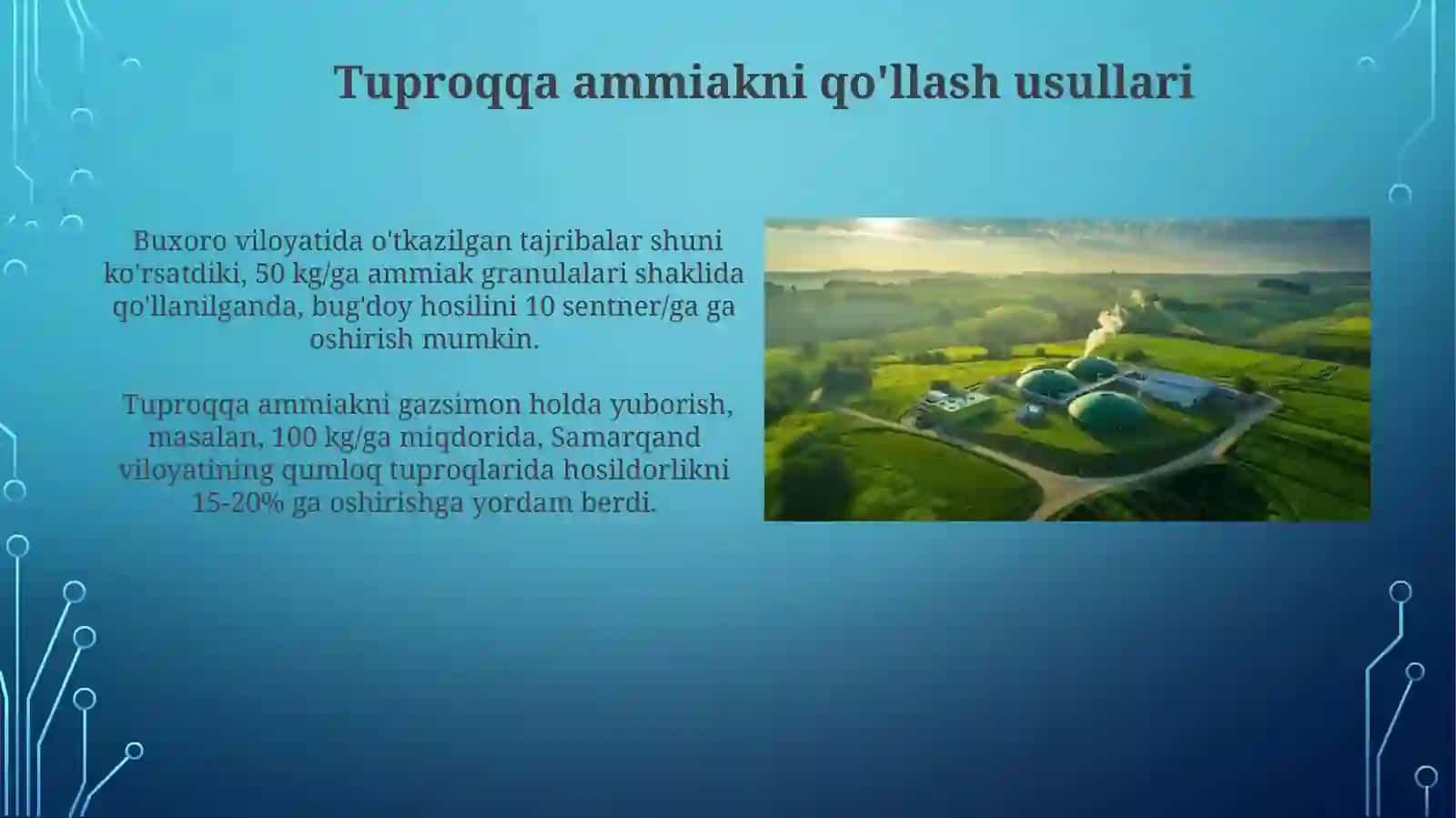 Suvsizammiakvaundanqishloqxoʻjaligidafoydalanishtexnologiyasi 3