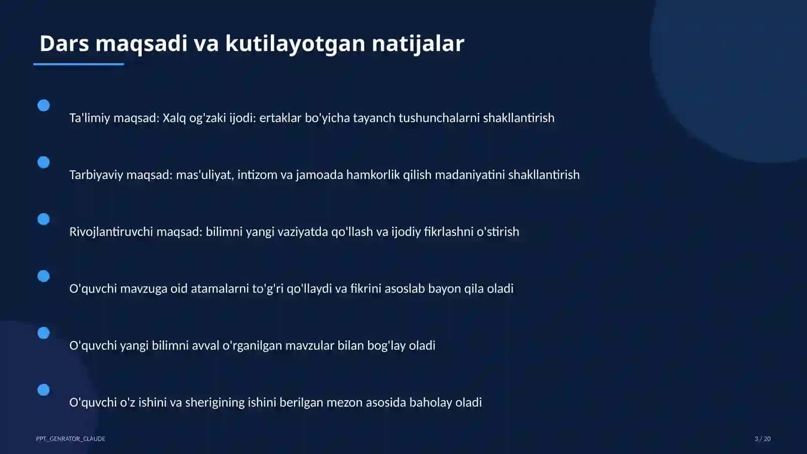 Xalq og'zaki ijodi: ertaklar (5-sinf) 3